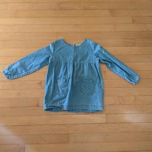Girls Mini Boden soft denim shirt